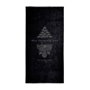 Yer Favourites Velour Beach Towel – BLACK